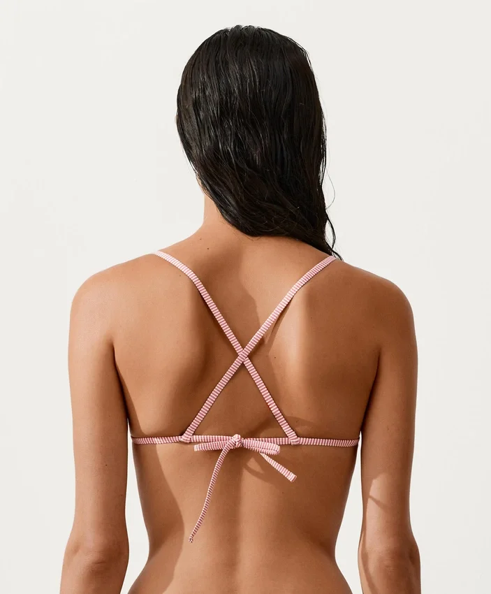 Trójkątny top bikini w paski Trójkątny top bikini w paski