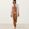 W paski Majtki bikini o średnim stopniu zakrycia z wiązaniem W paski Majtki bikini o średnim stopniu zakrycia z wiązaniem