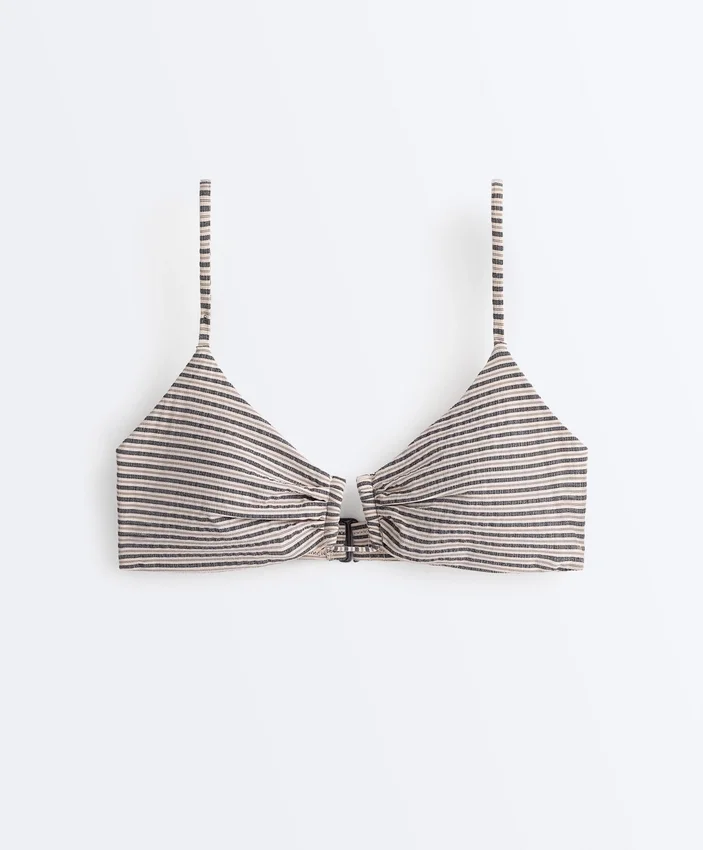 Trójkątny top bikini w paski Trójkątny top bikini w paski