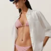 W paski Majtki bikini o średnim stopniu zakrycia z wiązaniem W paski Majtki bikini o średnim stopniu zakrycia z wiązaniem