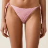 W paski Majtki bikini o średnim stopniu zakrycia z wiązaniem W paski Majtki bikini o średnim stopniu zakrycia z wiązaniem