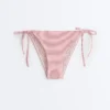 W paski Majtki bikini o średnim stopniu zakrycia z wiązaniem W paski Majtki bikini o średnim stopniu zakrycia z wiązaniem