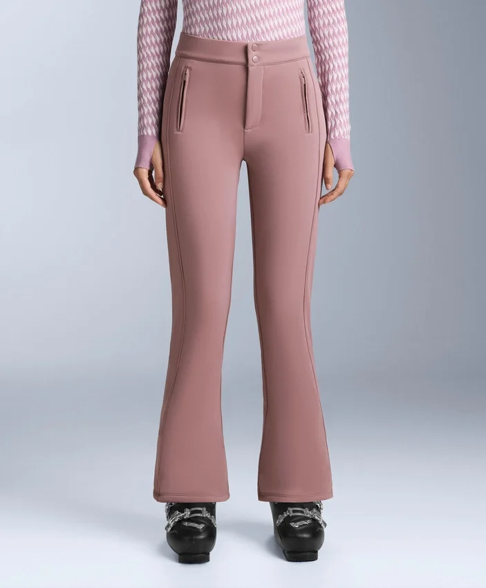 Wodoodporne, rozkloszowane spodnie narciarskie z elastycznego materiału Wodoodporne, rozkloszowane spodnie narciarskie z elastycznego materiału